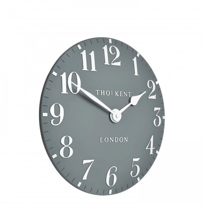 12" Arabic Wall Clock Flax Blue