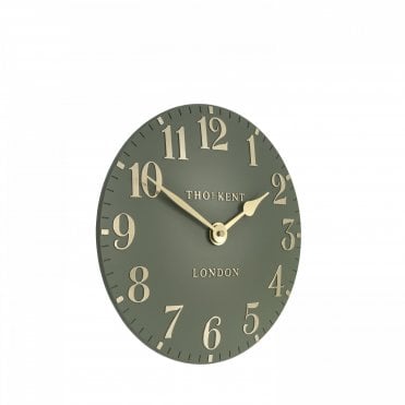 12" Arabic Wall Clock Lichen Green