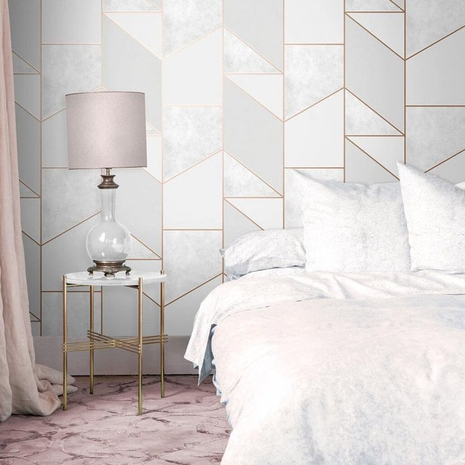 2 Lovely Gays 2LG Colour Block Geo Grey Wallpaper 106256