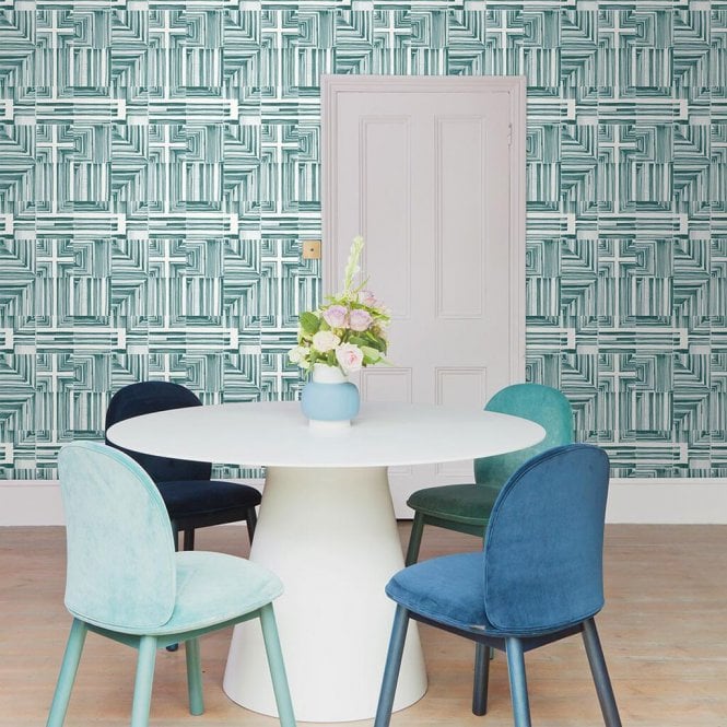 2 Lovely Gays 2LG Labyrinth Felt Tip Green Wallpaper 106293