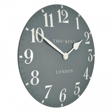 20" Arabic Wall Clock Flax Blue