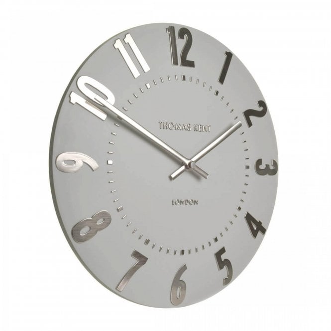 20" Mulberry Wall Clock Silver Cloud