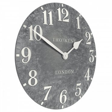 20" Outdoor Wall Clock Arabic Cement