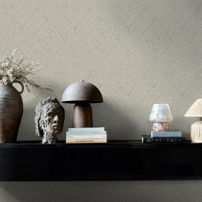 Abigail Ahern  Artisan Weave Cream Wallpaper 140086