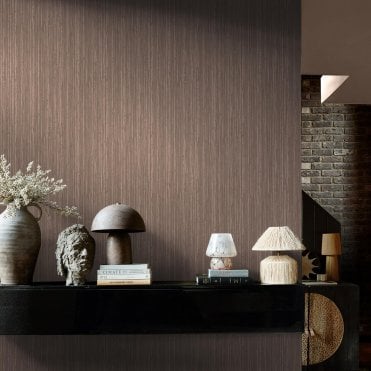 Abigail Ahern Fibre Stripe Sable Wallpaper 140099