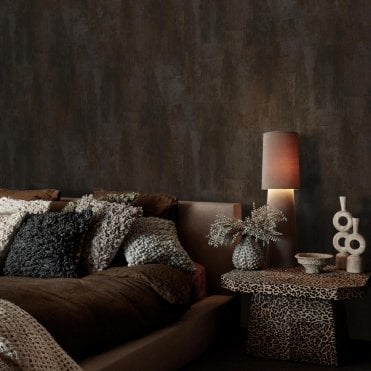 Abigail Ahern Oxidized Opulence Charcoal Wallpaper 140094