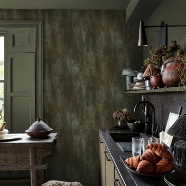 Abigail Ahern Oxidized Opulence Moss Wallpaper 140093