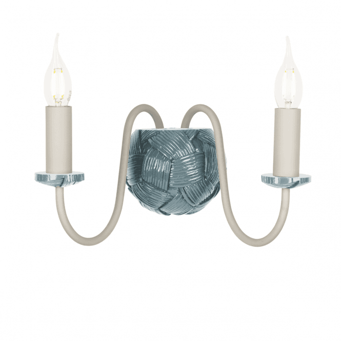 Bodkin Double Wall Bracket in Bespoke River Blue Body with Cotswold Cream Finish Metal Work