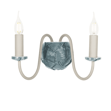 Bodkin Double Wall Bracket in Bespoke River Blue Body with Cotswold Cream Finish Metal Work