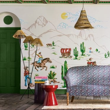 Cath Kidston Cowgirls Fixed Size Mural 2.50 x 4M