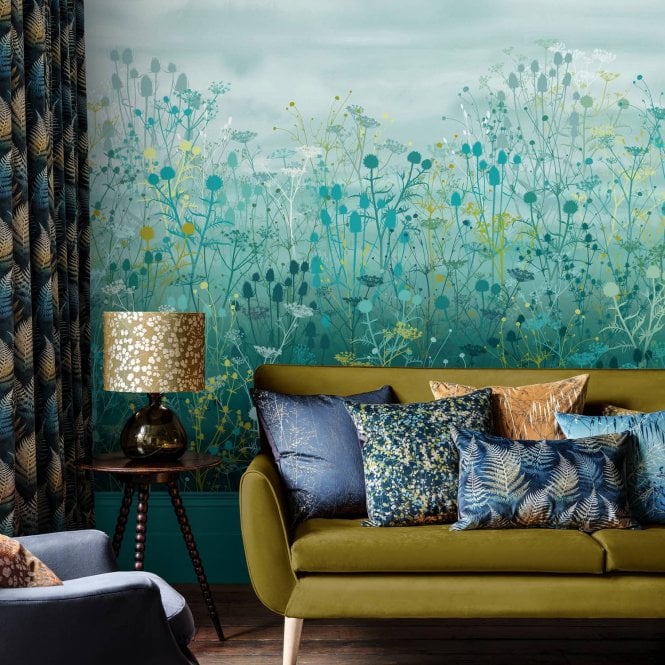 Clarissa Hulse  Tania'S Garden Peacock Fixed Size Mural