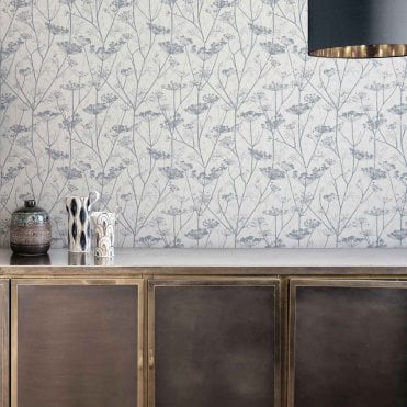 Clarissa Hulse Wild Chervil Dove & Silver Wallpaper 120383