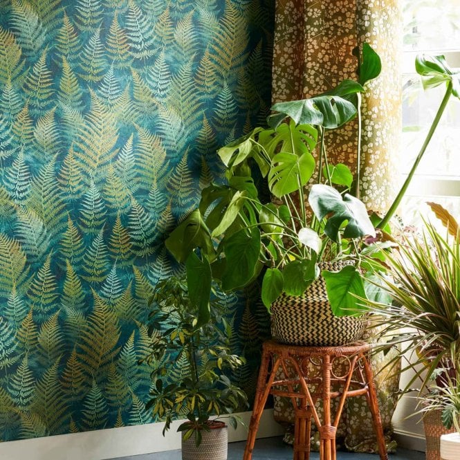 Clarissa Hulse  Woodland Fern Emerald Wallpaper 120386