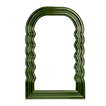 Audrey Mirror Small Juniper Green