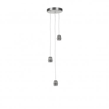 Acton Three Light Suspension In Satin Chrome