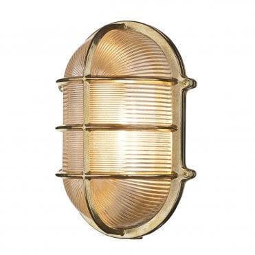 Admiral Large Oval Wall Bulkhead Brass IP64