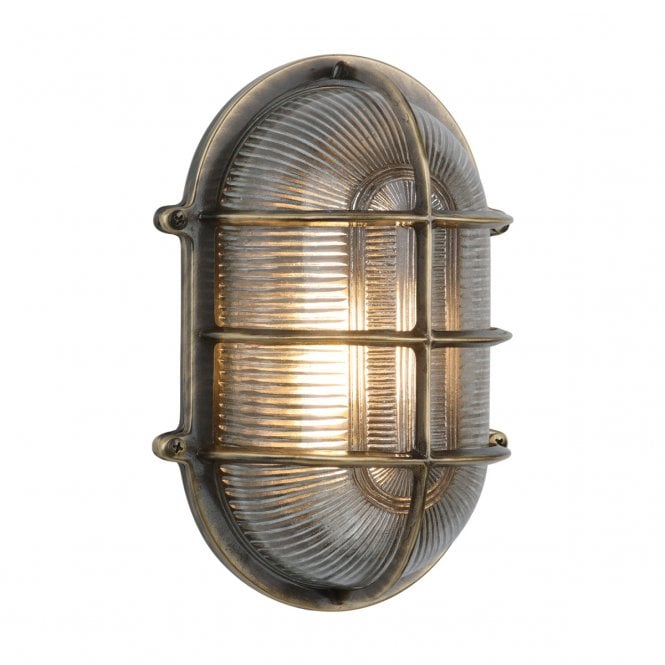 David Hunt Lighting Admiral outdoor wall light Antique Brass