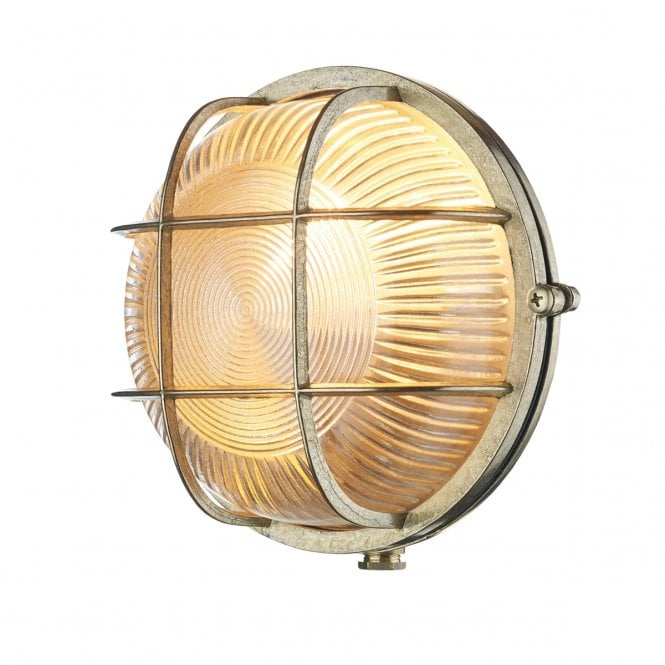 David Hunt Lighting Admiral Round Wall Light Brass IP64