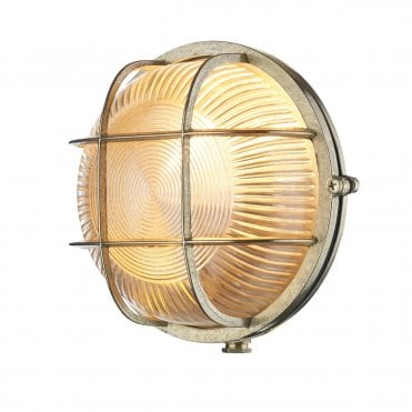 Admiral Round Wall Light Brass IP64