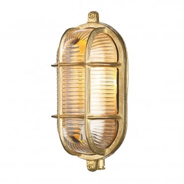 Admiral Small Oval Wall Bulkhead Brass IP64