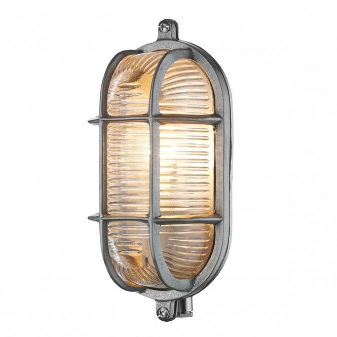David Hunt Lighting Admiral Small Oval Wall Bulkhead Nickel IP64