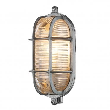 Admiral Small Oval Wall Bulkhead Nickel IP64