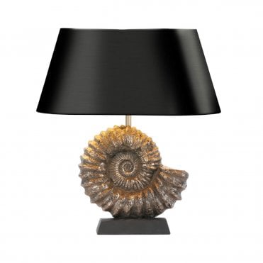Ammonite Table Lamp In Bronze Sold Base Only