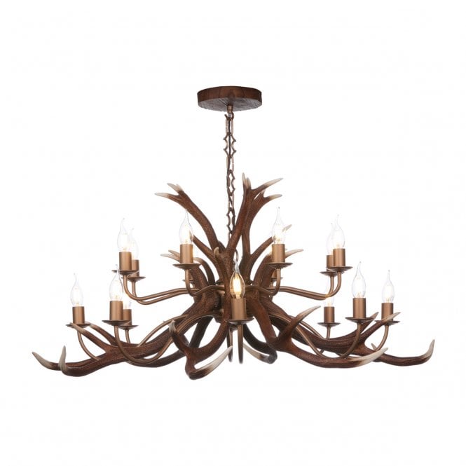 David Hunt Lighting Antler 16 Light chandelier Rustic