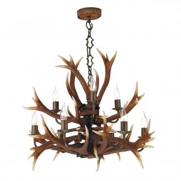 Antler 9 Light Tiered Pendant