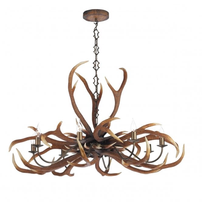 David Hunt Lighting Antler Emperor 8 Light Pendant