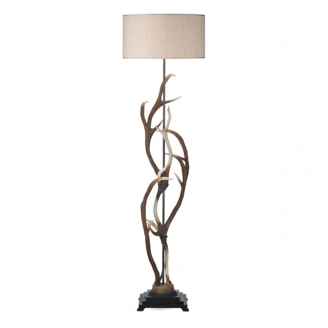 David Hunt Lighting Antler Floor Lamp Complete With Shade