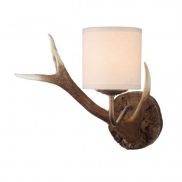 Antler Wall Light Small Complete With Shade