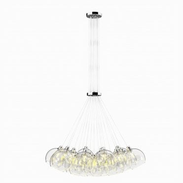 Apollo 19 Light Pendant Chrome Clear