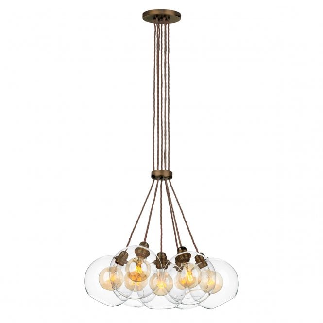 David Hunt Lighting Apollo Seven Light Pendant In Antique Brass - Base only