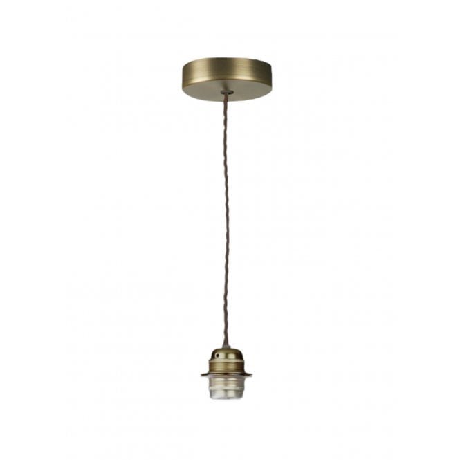 David Hunt Lighting Apollo Single Pendant In Antique Brass - Base Only