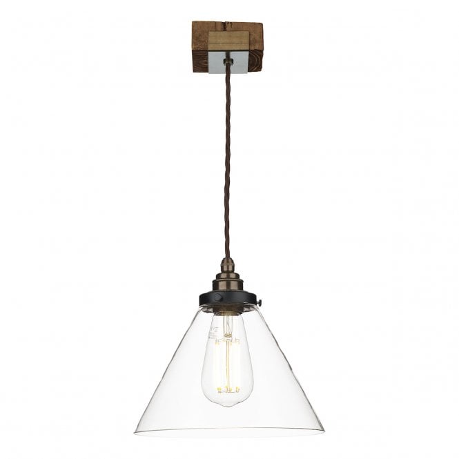 David Hunt Lighting Aspen 1 Light Pendant Bespoke Shade