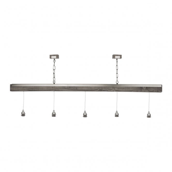 David Hunt Lighting Aspen 5 light Suspension Silver Birch Effect