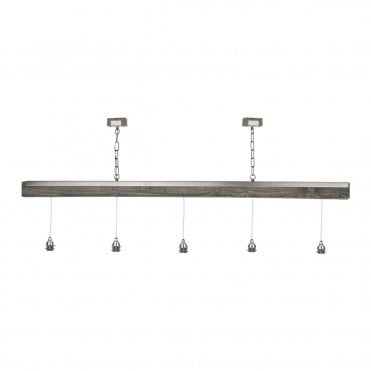 Aspen 5 light Suspension Silver Birch Effect