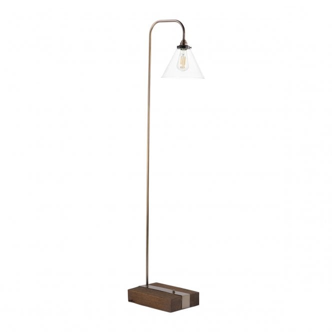 David Hunt Lighting Aspen Floor lamp Natural Wood effect