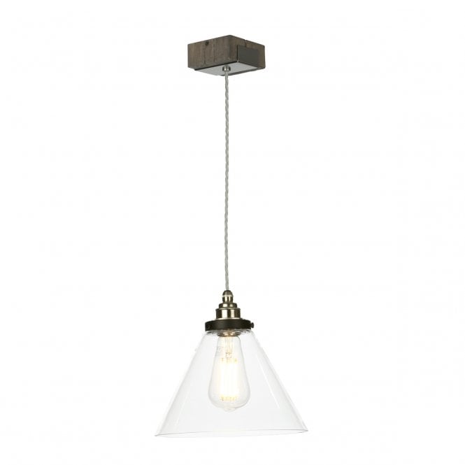 David Hunt Lighting Aspen Single Pendant In Silver Birch Effect
