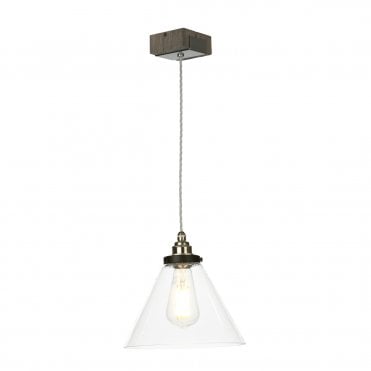 Aspen Single Pendant In Silver Birch Effect
