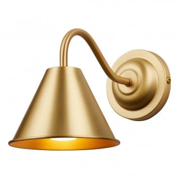 David Hunt Lighting Avon Single Wall Light Butter Brass IP44 Rated
