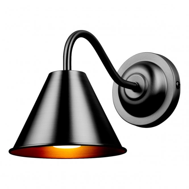 David Hunt Lighting Avon single wall light in Black