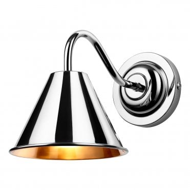 Avon Single Wall LightPolished Chrome IP44 Rated