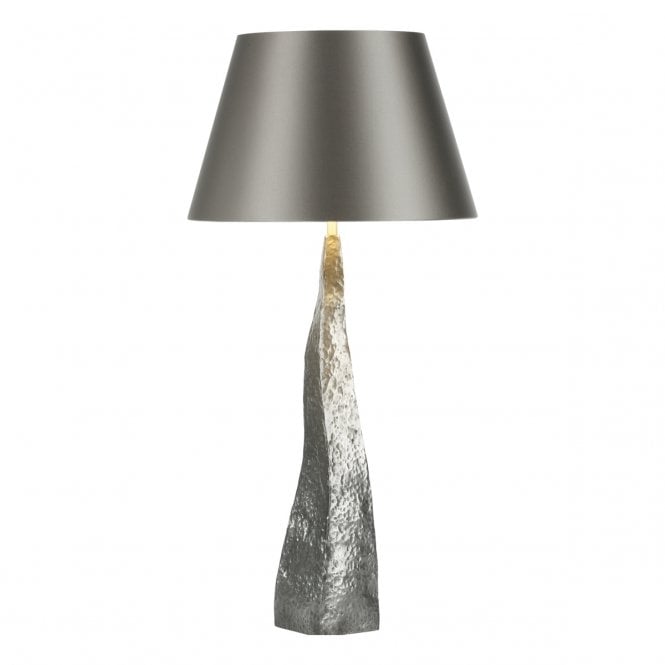 David Hunt Lighting Aztec Table Lamp Copper & 35cm Bespoke Taupe Silk Dupion/