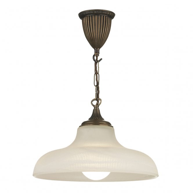 David Hunt Lighting Badger 1 Light Bronze Glass Pendant