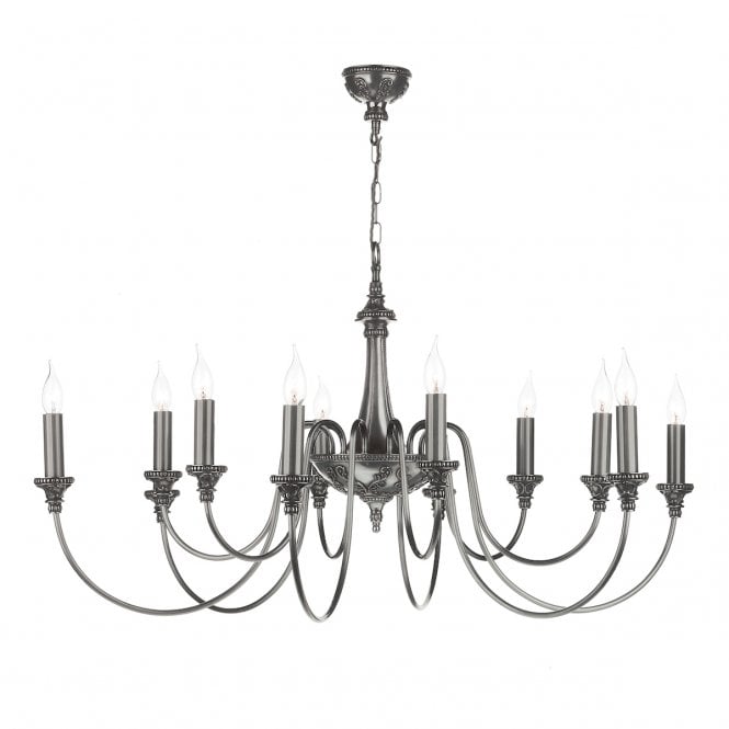 David Hunt Lighting Bailey 12 Light Pendant In Pewter