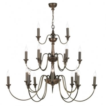 Bailey 21 Light Pendant Bronze