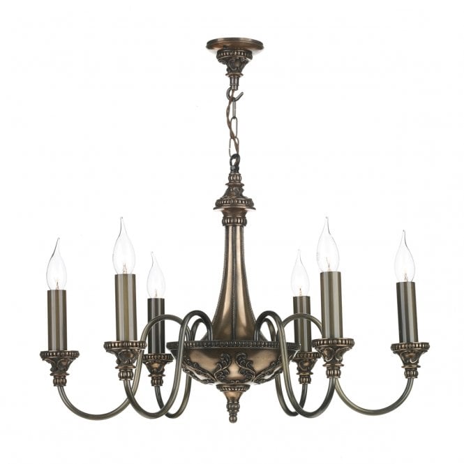 David Hunt Lighting Bailey 6 Light Pendant Bronze