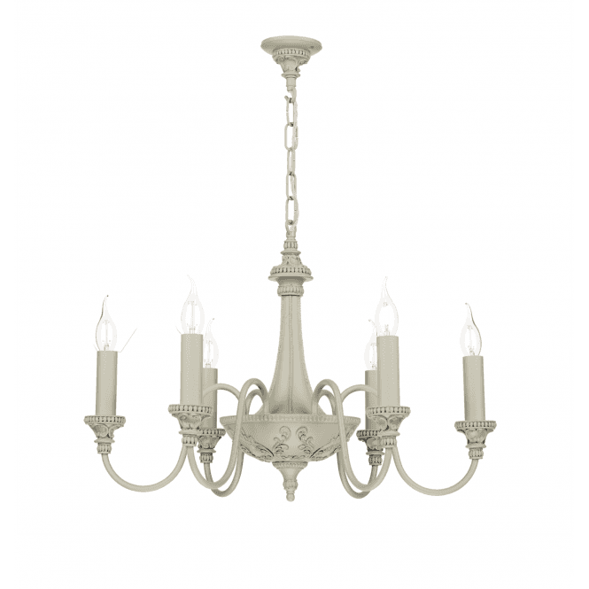 David Hunt Lighting Bailey 6 Light Pendant in Bespoke Pebble Paint Finish